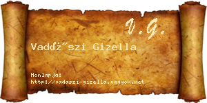 Vadászi Gizella névjegykártya